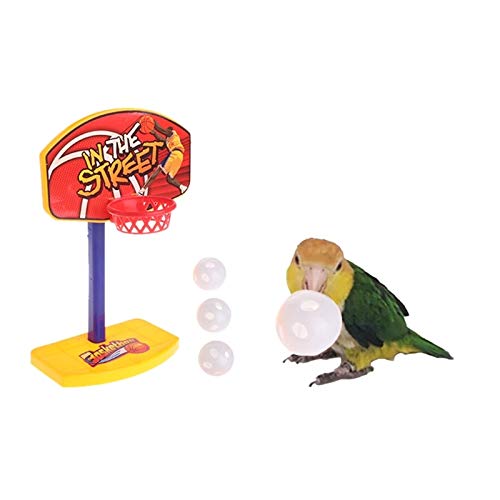 Bird Toys - Funny Pet Bird Parrot Toys Chew Parakeet Basketball Hoop Proptrick