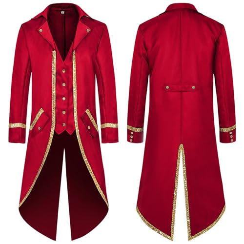 Cosplay steampunk homme avec manteau gothique et costume médiéval