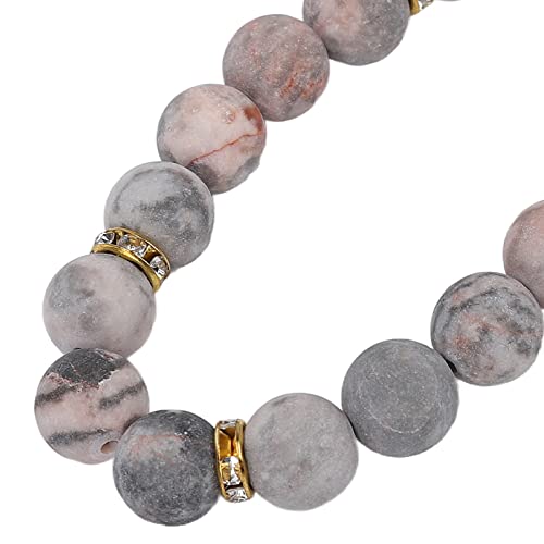Pulseira de pedra de cura meditação miçangas calmantes pulseira de ansiedade para mulheres