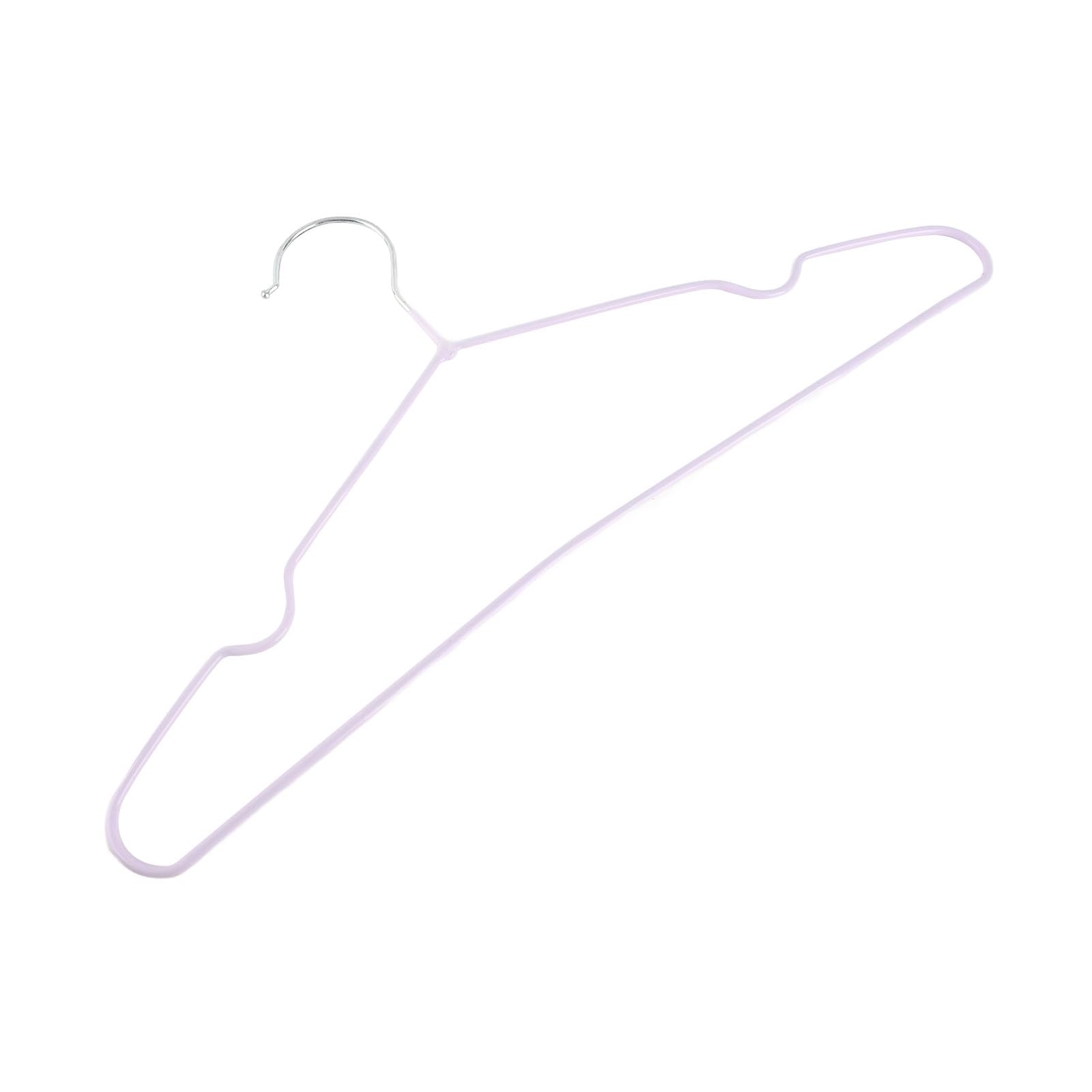 Stainless Steel Plastic Non Slip Clothes Hanger, Space Saving Heavy Duty Coat Hangers with Design, Adult Clothes Hanger for Wardrobe