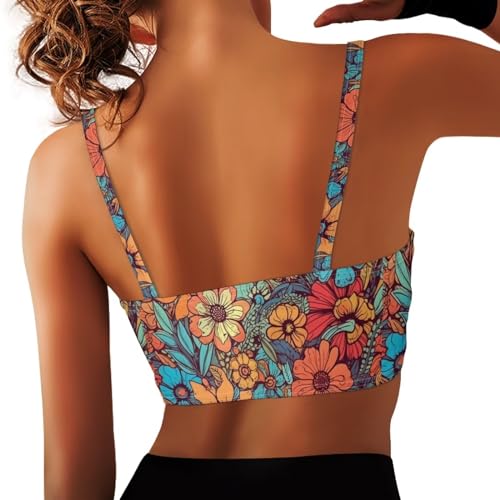 Youngerbaby Sports Camisole Bra for Women Medium Support Yoga Bra Fitness Workout Running Tank Tops4