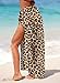 Herseas Women's Sheer Sarong One Size Swim Suit Coverups High Slit 2026 Summer Leopard Chiffon Wraps Knot Side Beach Swim Suit Cover Up Fashionable Casual Vacation Outfits