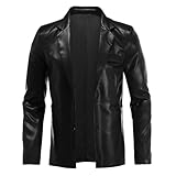 Photo Gallery yffushi blazer da uomo giubbotto uomo in pelle sintetica giacca soft vintage slim fit casual, nero, xl Photo Gallery yffushi blazer da uomo giubbotto uomo in pelle sintetica giacca soft vintage slim fit casual, nero, xl