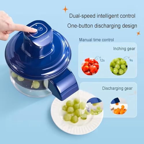 Image of Featwell Electric Grape Peeling Machine, Automatic Vegetable Peeler for Grape Cherry & Garlic Tomato, 20-Second Fast Peeling, Rechargeable & Easy Wash, for Home and Commercial Kitchens