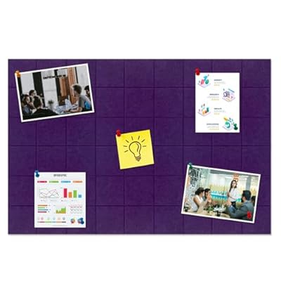 HULAVO Large Square Felt Cork Board Tiles, Self...