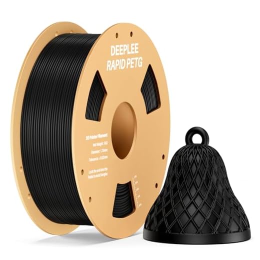DEEPLEE Rapid PETG Filament 1.75mm, High Speed PETG 3D Printer Filament Up to 600 mm/s, Dimensional Accuracy +/- 0.02 mm, Fits for Most FDM 3D Printers, 1kg Black