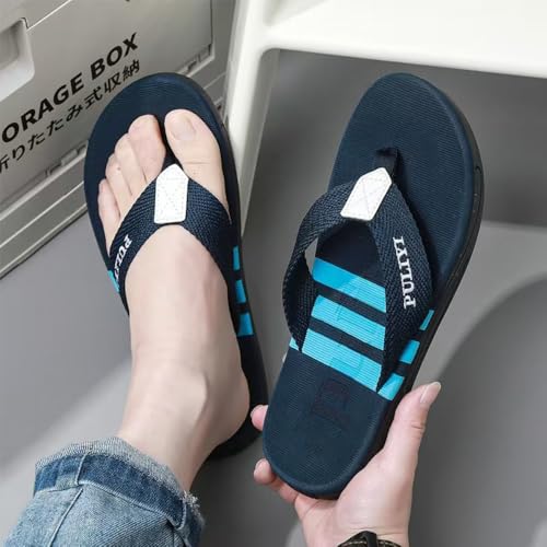 Premium Comfort Striped Two Layerr Flip Flops For Men Non Slip Thong Sandals Slides Summer Slippers Indoor Outdoor Footwear3
