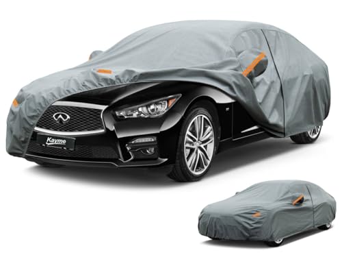 Image of Kayme Heavy Duty Car Cover Custom Fit Infiniti Q50 (2013-2025) Waterproof All Weather for Automobiles, Full Exterior Covers Sun Rain UV Protection.（Deliver About 3-10 Days）