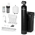 Aquasure 32,000 Grains Whole House Water Softener Bundle with 75 GPD Reverse Osmosis RO Filtration System, Triple Purpose Pre-Filter, 8 GPM Ultraviolet UV Sterilizer Light (1-2 Bathrooms)
