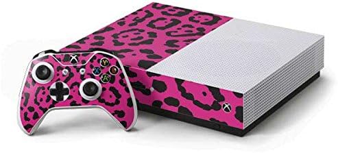 Skinit Decal Gaming Skin Compatible with Xbox One S Console and Controller Bundle - Officially Licensed Skinit Originally Designed Rosy Leopard Design
