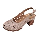 ZSpzx Women Platforms Heeled Sandals Leather Open Toe...