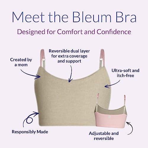 Bleum Girls Reversible Training Bra - Everyday Comfortable Bra (Pink-Toffee, 14) #TOP1