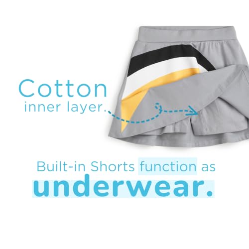 Image of YouGotPlanB Cotton Skater Skirt for Girls | Pack of 1 | Ages 3-16 Years | Attached Inner Shorts | Ideal for Sports & Play