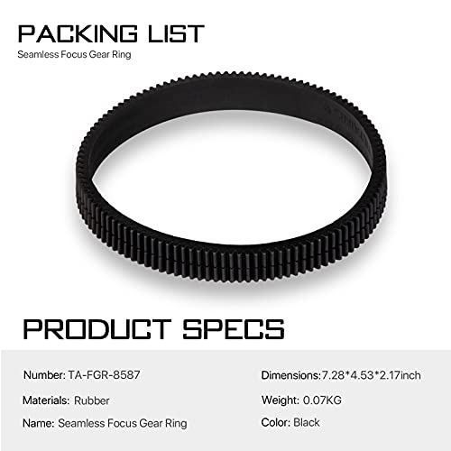 Tilta Seamless Focus Gear Ring for 85-87mm Lens 360° Seamless Rotation Silent for Tilta Mini Follow Focus Nucleus Nano DSLR 0.8 Mod Standard Gear Camera Lens Accessories TA-FGR-8587 - Image 2