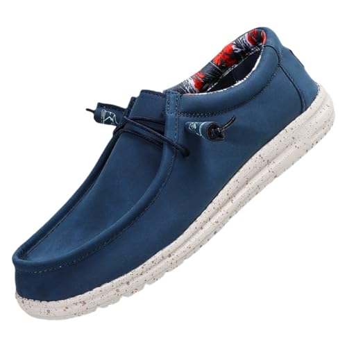Men's Casual Shose Slip-On-Comfortable Fashion, PU Upper, Fabric Lining, MD Sole, Square Toe, Solid Color, Versatile for All Seasons, Oversized, Sports - Main Image
