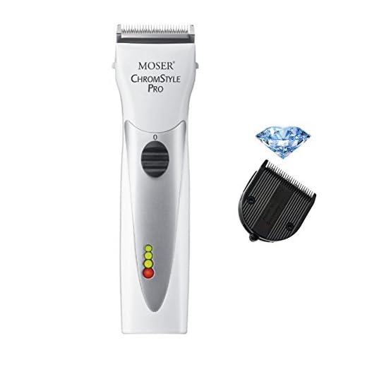 Moser 1871 Pro Chromstyle hårklippare vit 1871-0069 Li-Ion **Diamantblad**