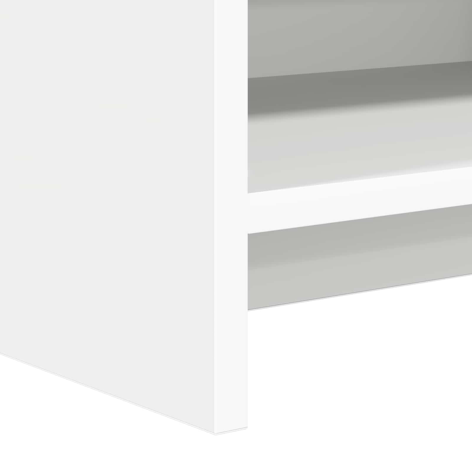 Mueble de TV moderno de madera blanca 100 x 33 x 47 cm con mucho espacio de almacenamiento y estantería, ahorra espacio para sala de estar, dormitorio, rincón de juegos, gestión de cables