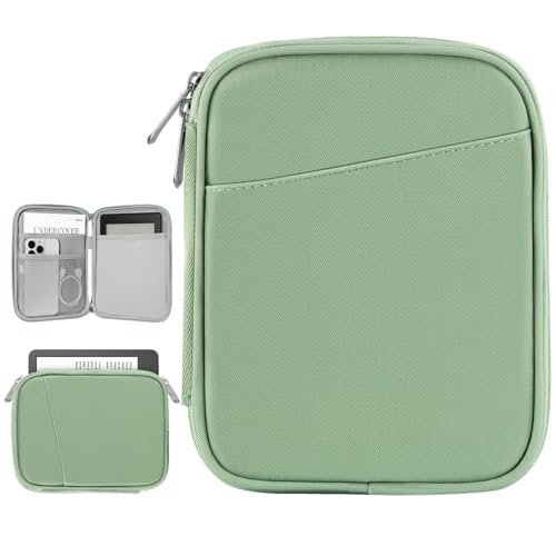 Vinabilia 6-7 Inch Sleeve Carrying Case for 7" Kindle Colorsoft Signature Edition and All-New Kindle Paperwhite, Protective Sleeve Cover Pouch Bag for 6" Kindle/Kindle Oasis/E-Reader, Matcha Green