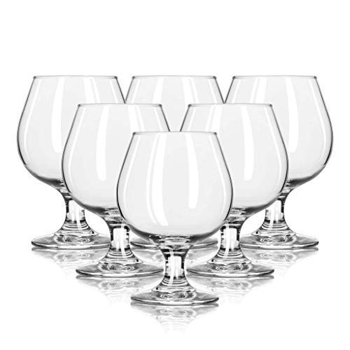 YASAMAZING Celebration Special Classic Amazing Design Wine and Brandy Lead-Free Crystal Glass, 400 ml Set of 6