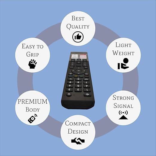 Image of Compatible with Toshiba Smart Tv Remote Without Voice - Hot Keys Netflix, Prime Video, Media, Google Play, YouTube and Media Use for LCD LED OLED QLED UHD 4K Android TVs.
