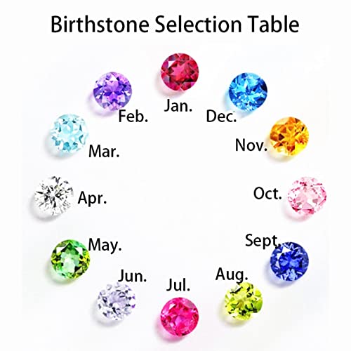 Personalized 925 Sterling Silver Pendant Necklace With Birthstones, Engraved Name Necklace,Heart Birthstone Necklace For Women,Customized Gifts For Mom,Mother's Day Gifts,Handmade Jewelry For Women #TOP7