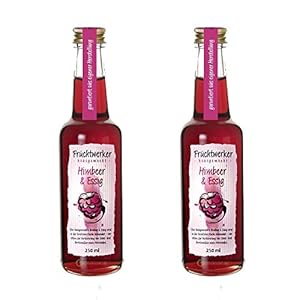 Fruchtwerker | Himbeer & Essig | Mit Saft aus echten Früchten| 2er Pack | 2x 250ml Glasflasche