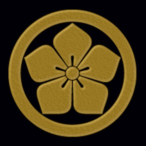 Amazon.co.jp: 一般家紋蒔絵シール 13.丸に桔梗/GD : 文房具