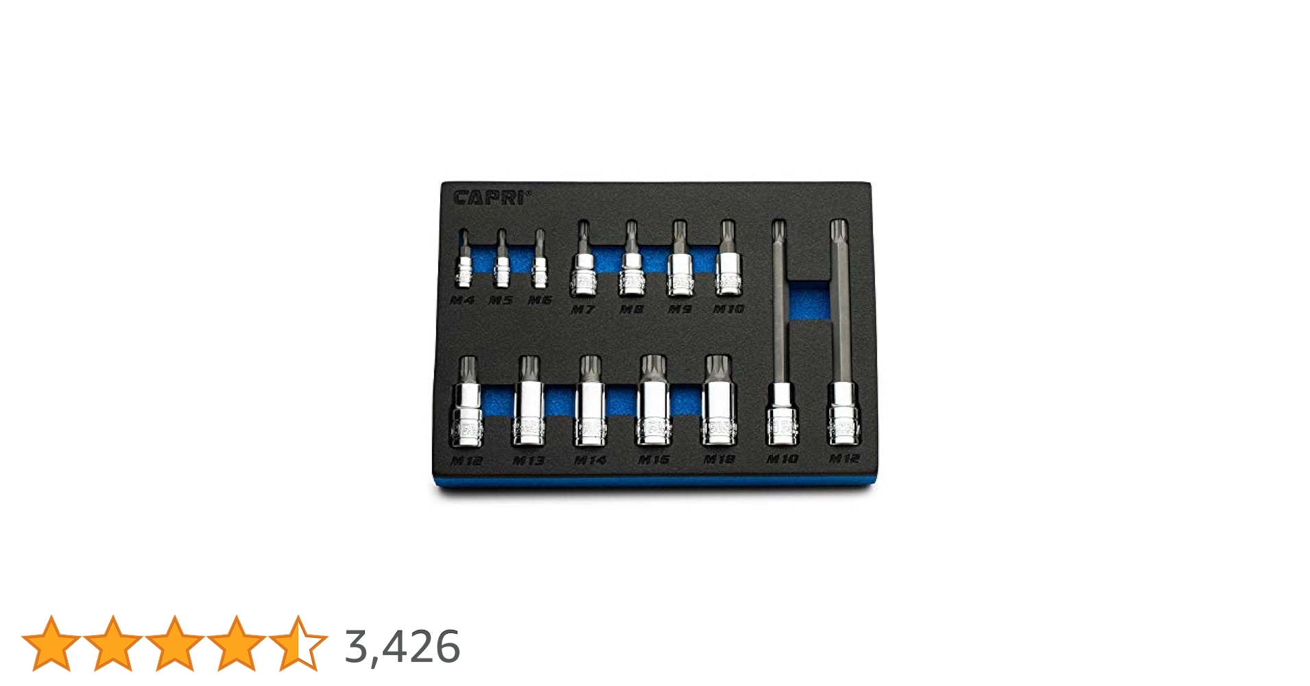 Đoàn Ngô Capri Tools XZN Triple Square Bit Socket Set, 14-Piece (XZN