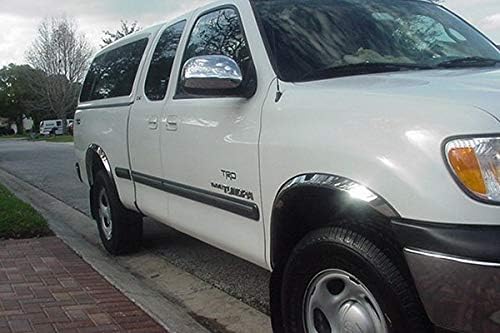 QMI 875016L - Fender Trim Compatible with Toyota Tundra (Full Arch) Mirror Polished Stainless Steel Wide Width Set Of 4