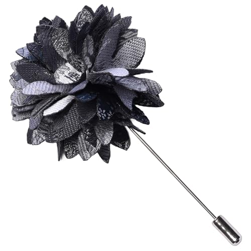 Image of GUSLESON 3.15 inch(8cm) Mens Floral Tie and Lapel Pin Necktie Hankerchief Cufflinks Set for Men