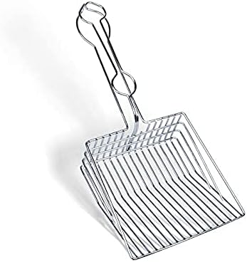 Pet Supplies Pet Dog Cat Stainless Steel Cleaning Tool Puppy Kitten Litter Scoop Cozy Sand Scoop Poop Shovel Product for Pets Cat Sup Cleanning Tool (Color : Pink) (Silver) (Silver)