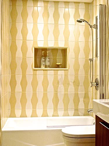 Ark Showers Semi-Frameless Bathtub Shower Screen, Pivot Door, 60 X 33.5, 5/16 (8Mm) Glass, Brushed Silver Hinge. Model 6008Npr #TOP2