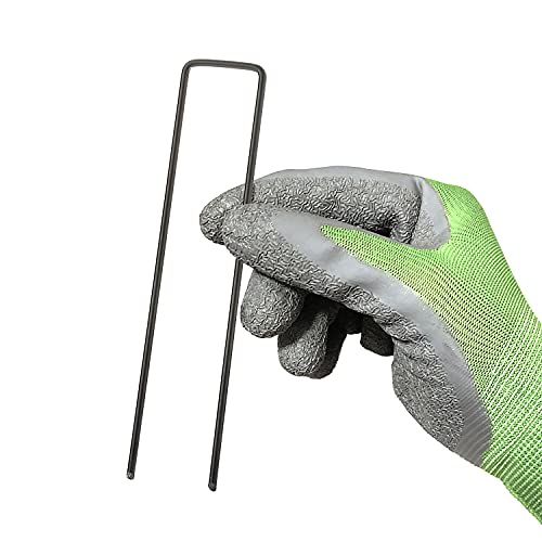 GardenMate 100-Pack 6'' 11 Gauge Heavy-Duty U-Shaped Garden Securing Stakes/Spikes/Pins/Pegs - Sod Staples for Anchoring Landscape Fabric - Thumbnail 2