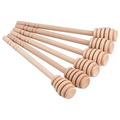Palitos de miel de madera en pack de 50 piezas de 16cm para tarros 5