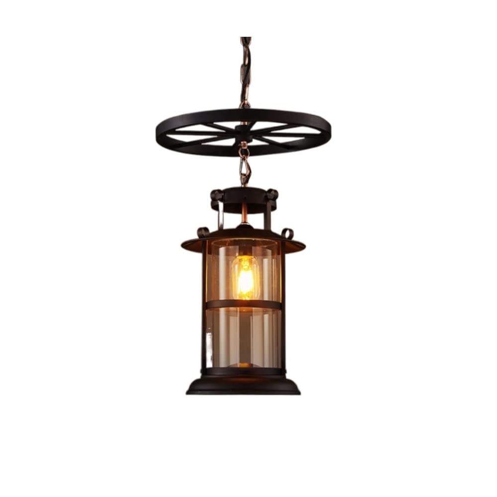 Plafonnier style industriel et lustre vintage en métal pour décoration de bar loft