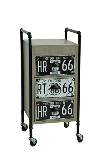 Preisvergleich Produktbild Comair 7001224 Stapelboy"Route 66", Industrial Design, Werkzeugtrolley