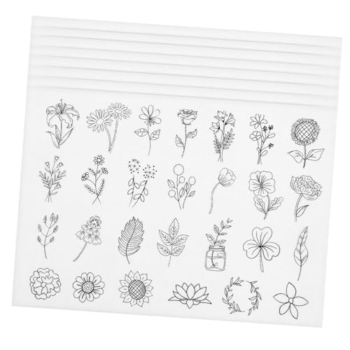 Tofficu 8 Hojas Paño Soluble En Agua Con Pegamento Papel Soluble En Agua Para Bordar Estabilizador De Bordado Estabilizador Lavable Para Bordado. Respaldo De Bordado Pva
