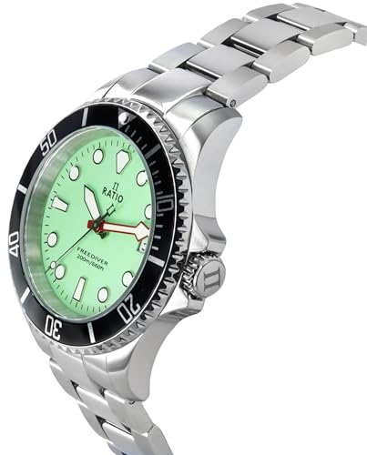 Image of RATIO FreeDiver Sapphire Crystal Diver Watch Japanese Quartz Dive Watch 200m Water Resistant Diving Watch