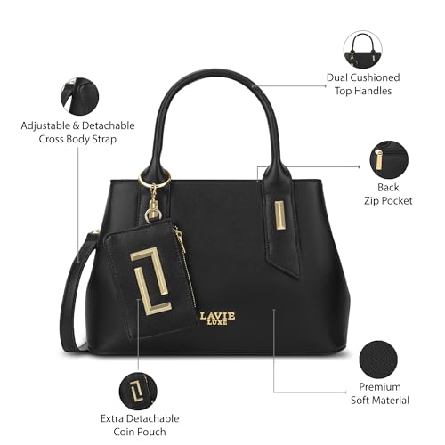 Image of Lavie Luxe Women's Duo Rumba Handbag | Handbag for Work | Ladies Purse | Stylish Shoulder Bag | Gift for Women