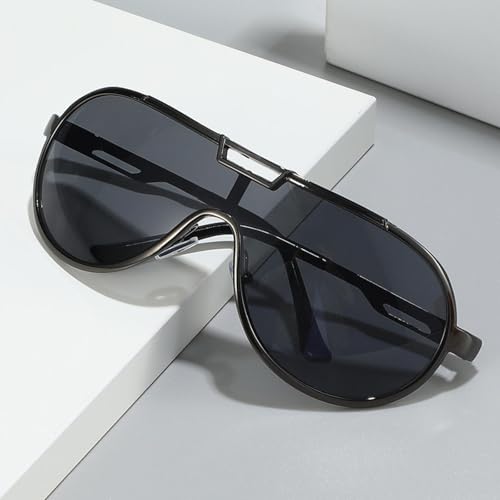 Lunettes de soleil double pont en métal design rétro chic - 3