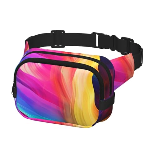 Fanny Pack for Men Women Crossbody Waist Bag Colorful waves Belt Bag with Adjustable Strap Hip Bum Bag