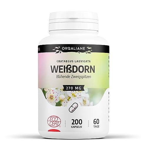 Bio Weißdorn - Hawthorn Leaves with Flowers - 810 MG/Tag - 200 Kapseln | Ohne Zusätze Premium Naturprodukt