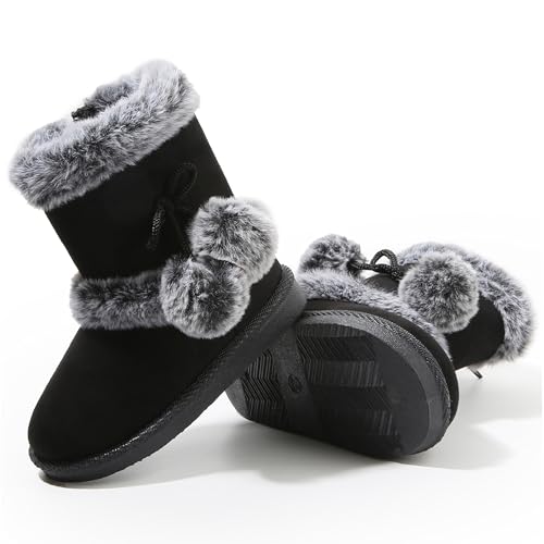 Image of Femizee Girls Boys Warm Winter Boots Kids Outdoor Snow Boots(Toddler /Little Kid)