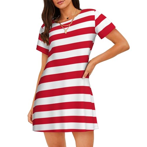Chemise de nuit à manches courtes femme imprimé Monaco chic