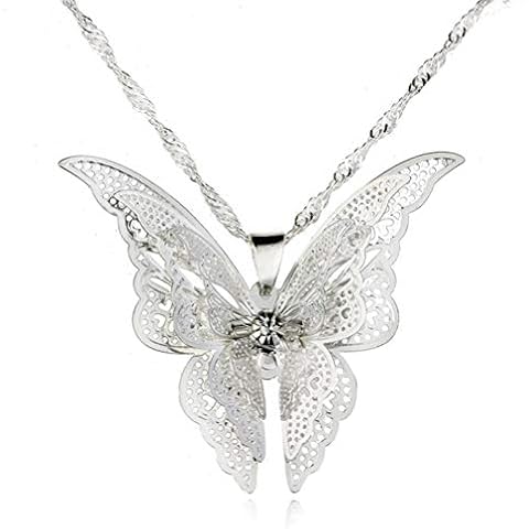 Premium Quality 1 PC Butterfly Necklace Pendant Chain for Women Lady Girl Cover
