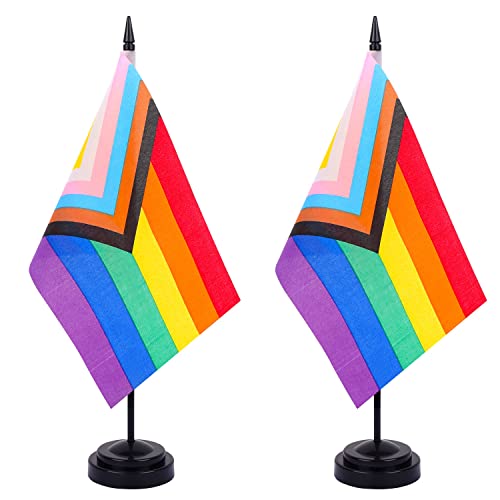 WXTWK Pride Rainbow Flag Desk Set (2 Pack)