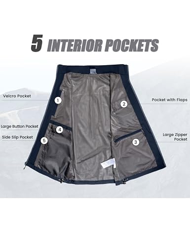 Little Donkey Andy Men's Lightweight Quick Dry Vest Windproof Sleeveless Jacket with 11 Pockets for Travel Fishing Hiking4