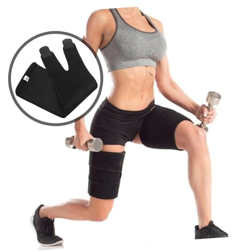 Faja muscular para muslo ajustable Vaguelly negra miniatura 7
