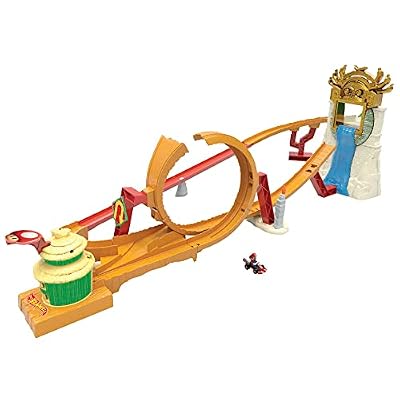 Hot Wheels Autre circuits et vhicules Super Mario Coffret Circuit Royaume de la jungle du film Super Mario Bros Modle alatoire
