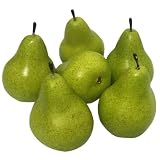 AMOYER 6 uds., Pera de Fruta Verde Artificial Realista, Cocina, exhibición Falsa Realista, Comida, decoración del hogar, supermercado, Restaurante, Accesorios